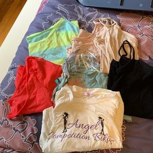 Various crop/tank tops. Sold as a lot